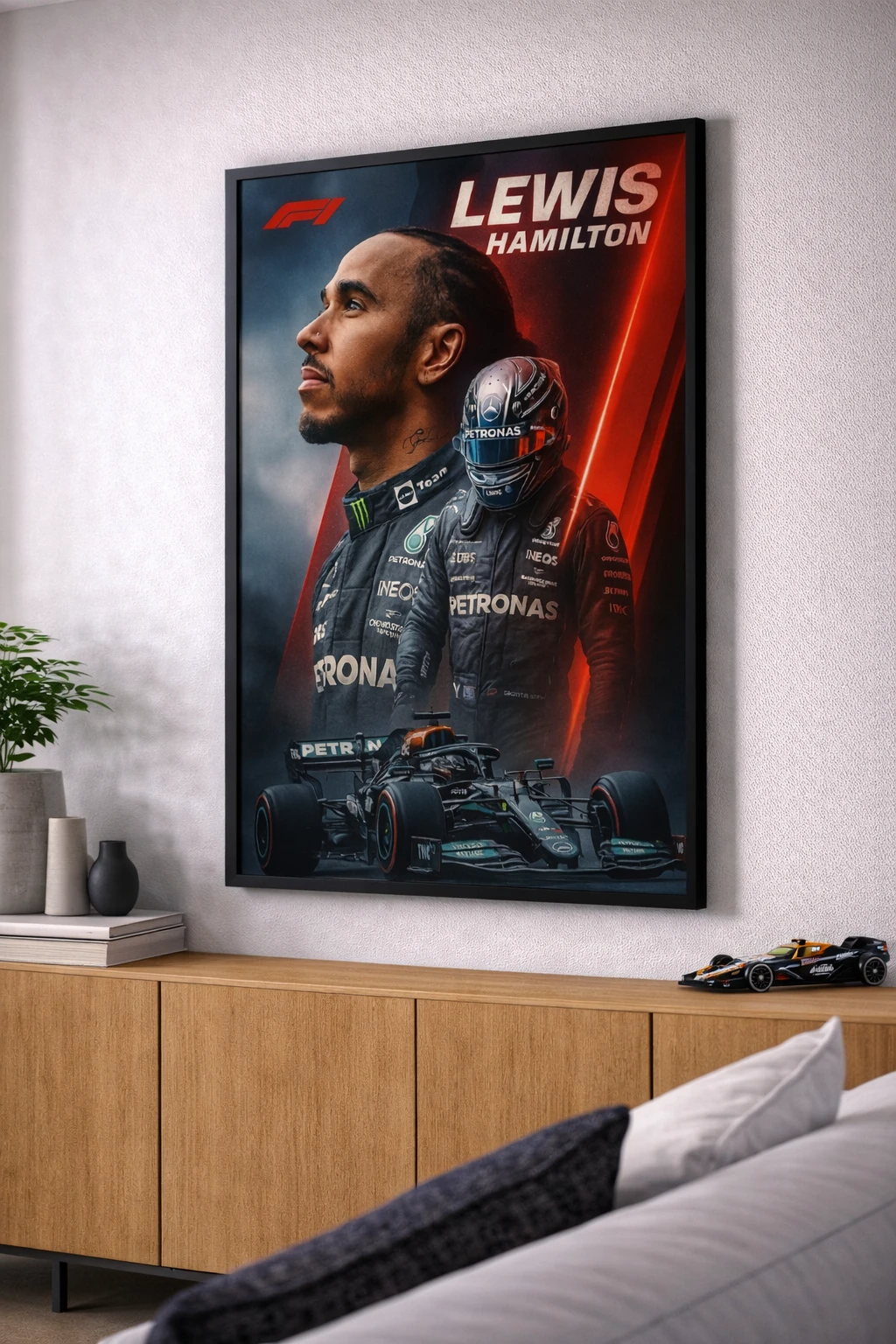 Lewis Hamilton Mercedes AMG F1 Duvar Tablosu 2. Fotoğraf
