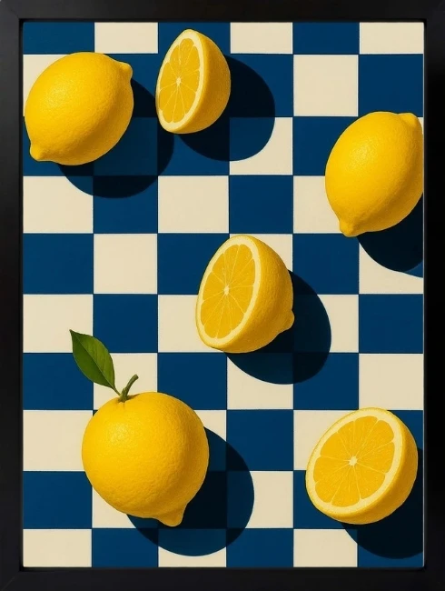 Limon Desen Duvar Tablosu 1. Fotoğraf