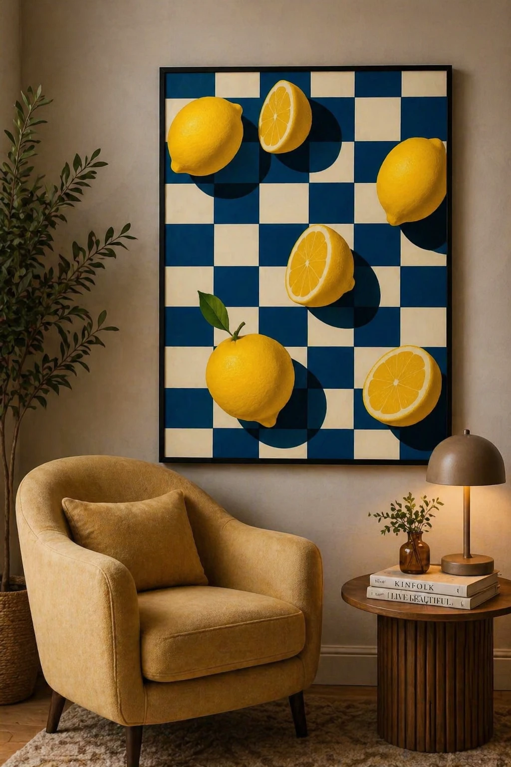 Limon Desen Duvar Tablosu 2. Fotoğraf