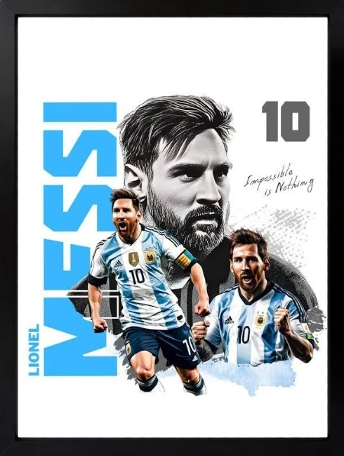 Lionel Messi 10 Duvar Tablosu 1. Fotoğraf