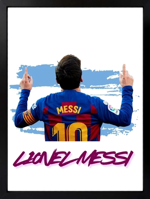 Lionel Messi Gol Sevinci Duvar Tablosu 1. Fotoğraf