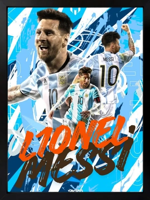 Lionel Messi Kolaj Duvar Tablosu 1. Fotoğraf
