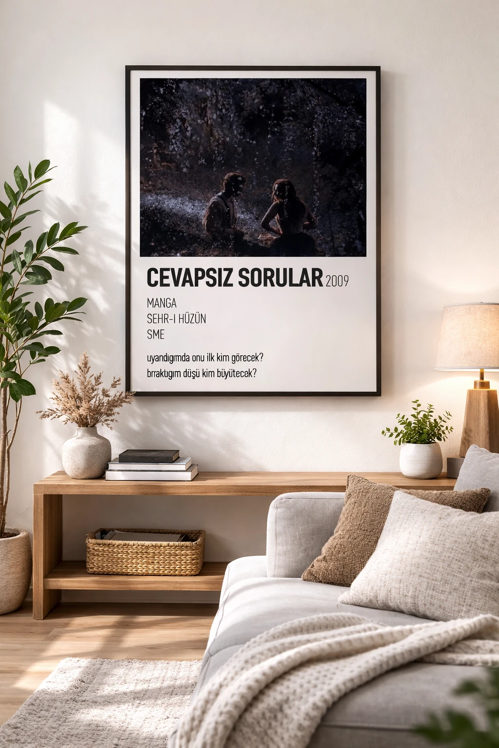 Manga - Cevapsız Sorular Duvar Tablosu 2. Fotoğraf