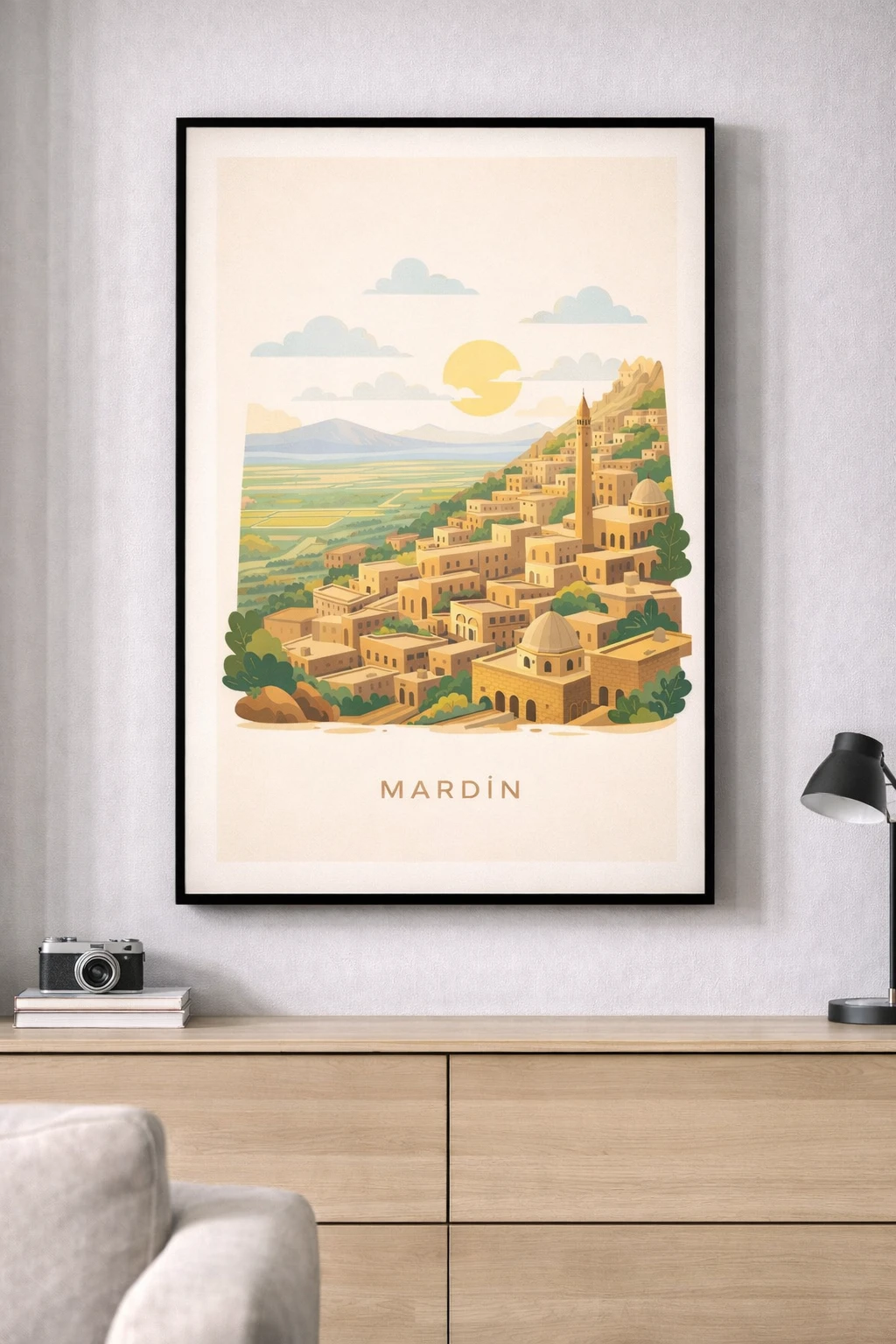 Mardin İllüstrasyon Duvar Tablosu 2. Fotoğraf