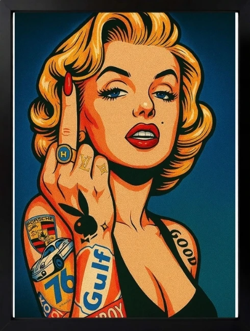 Marilyn Monroe Popart Duvar Tablosu 1. Fotoğraf