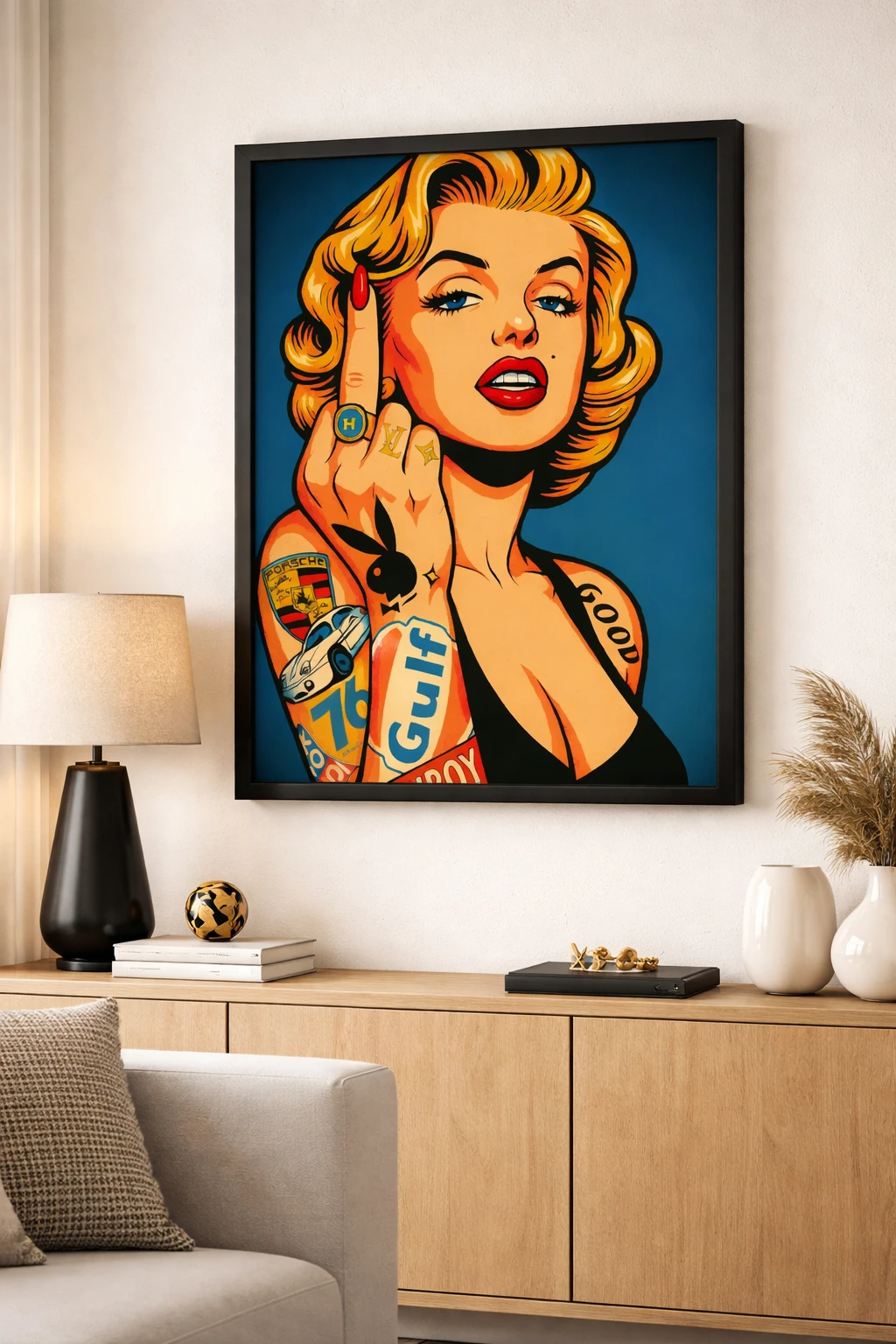 Marilyn Monroe Popart Duvar Tablosu 2. Fotoğraf