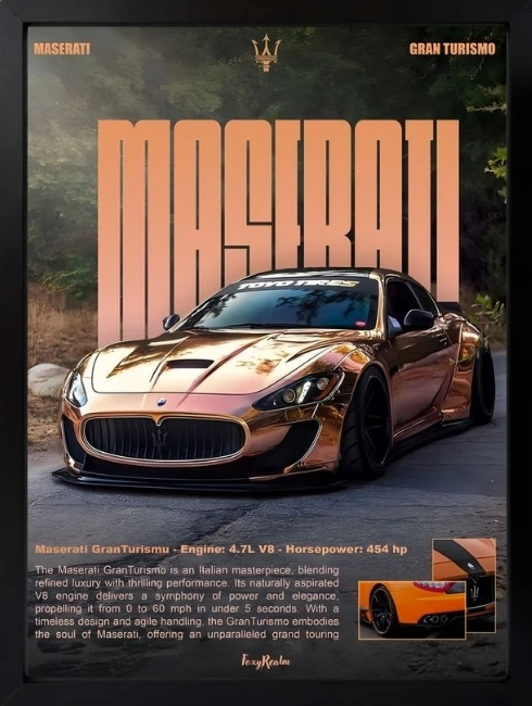 Maserati GranTurismo Duvar Tablosu 1. Fotoğraf
