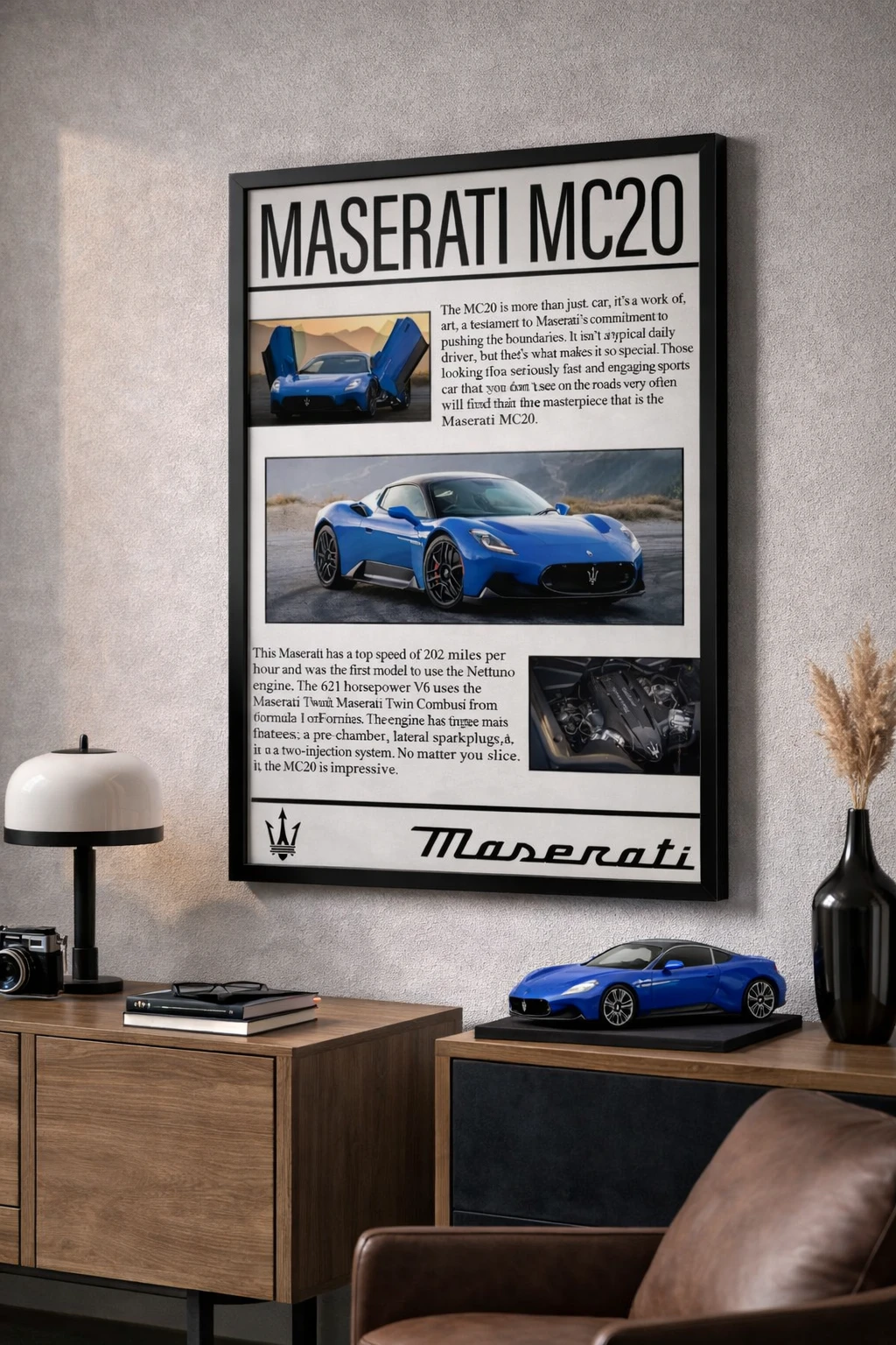 Maserati MC20 Duvar Tablosu 2. Fotoğraf