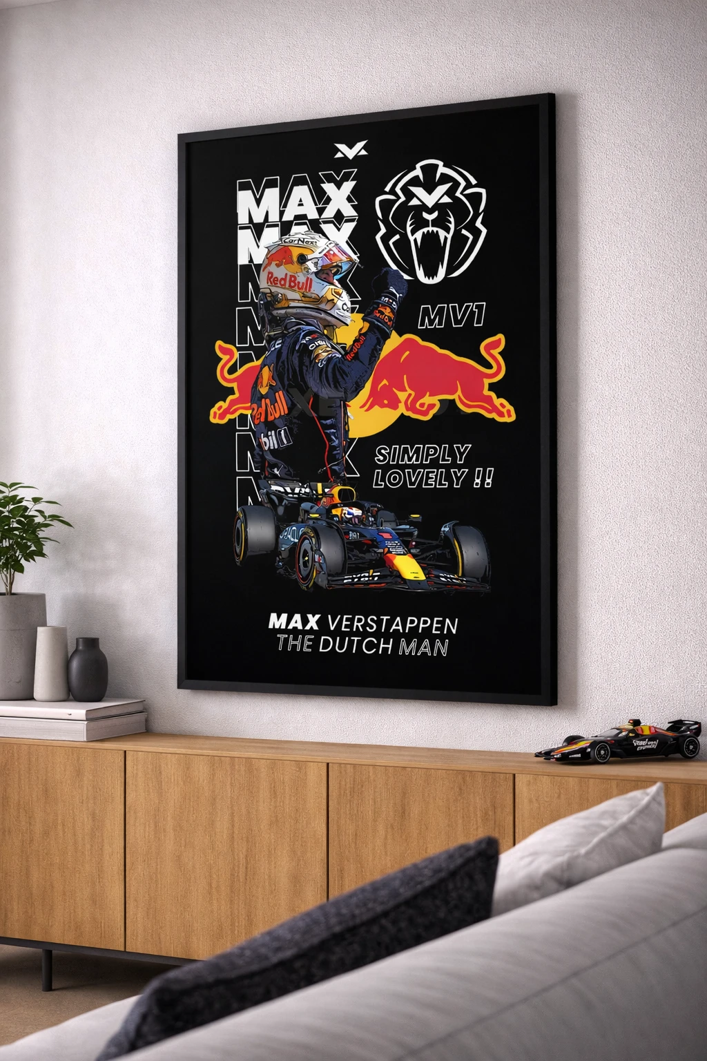 Max Verstappen Red Bull Racing F1 Duvar Tablosu 2. Fotoğraf