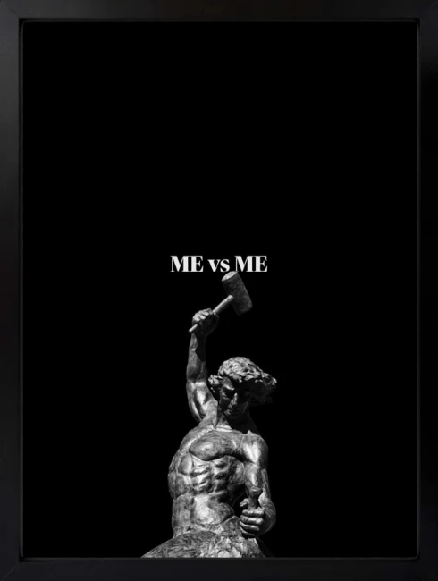 Me vs Me Motivasyon Duvar Tablosu 1. Fotoğraf
