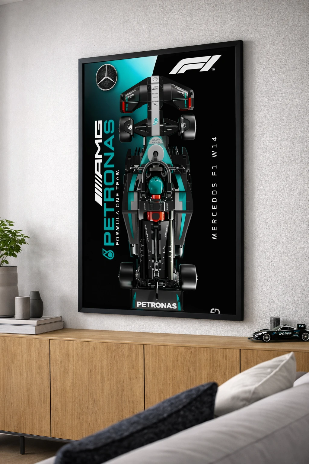 Mercedes AMG F1 W14 Duvar Tablosu 2. Fotoğraf