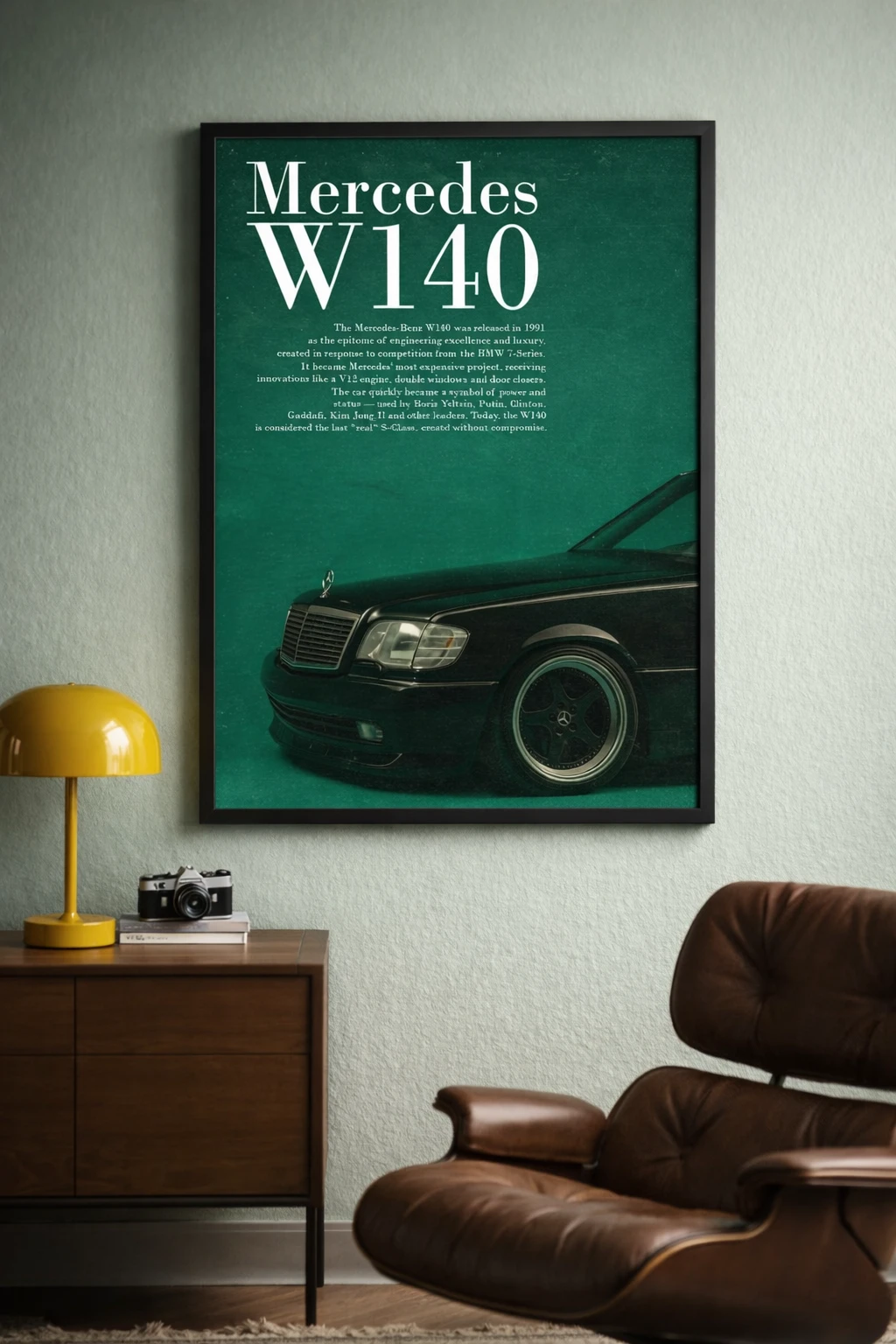 Mercedes W140 Duvar Tablosu