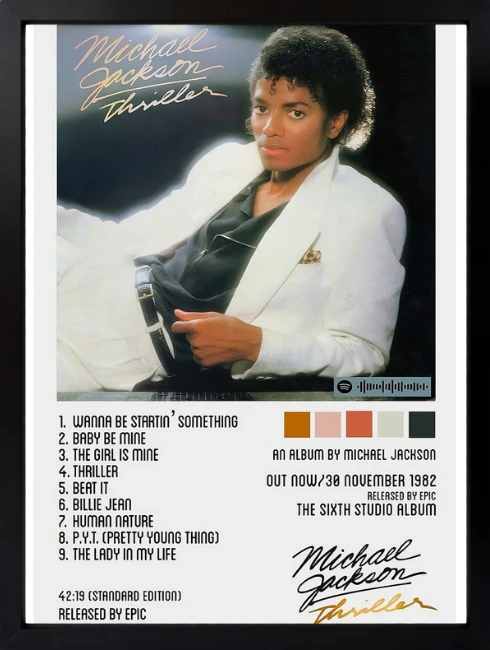 Michael Jackson - Thriller Duvar Tablosu 1. Fotoğraf
