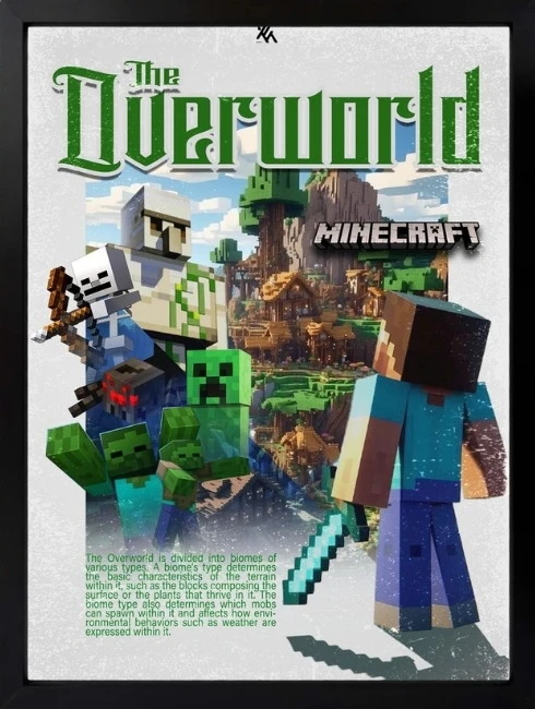 Minecraft Overworld Duvar Tablosu 1. Fotoğraf