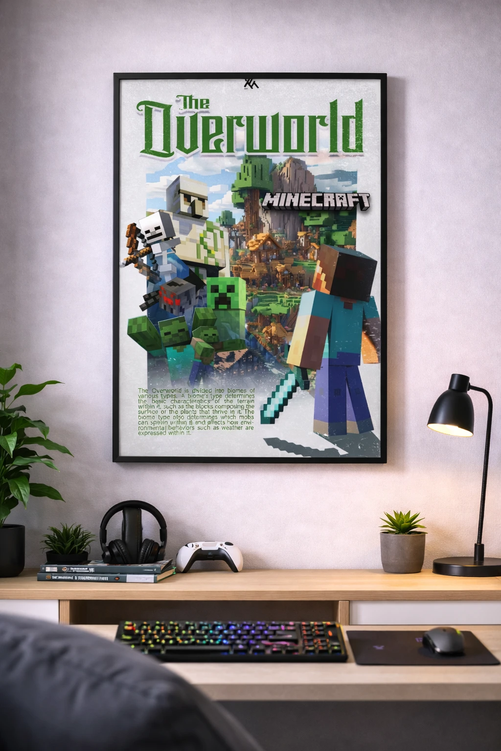 Minecraft Overworld Duvar Tablosu 2. Fotoğraf