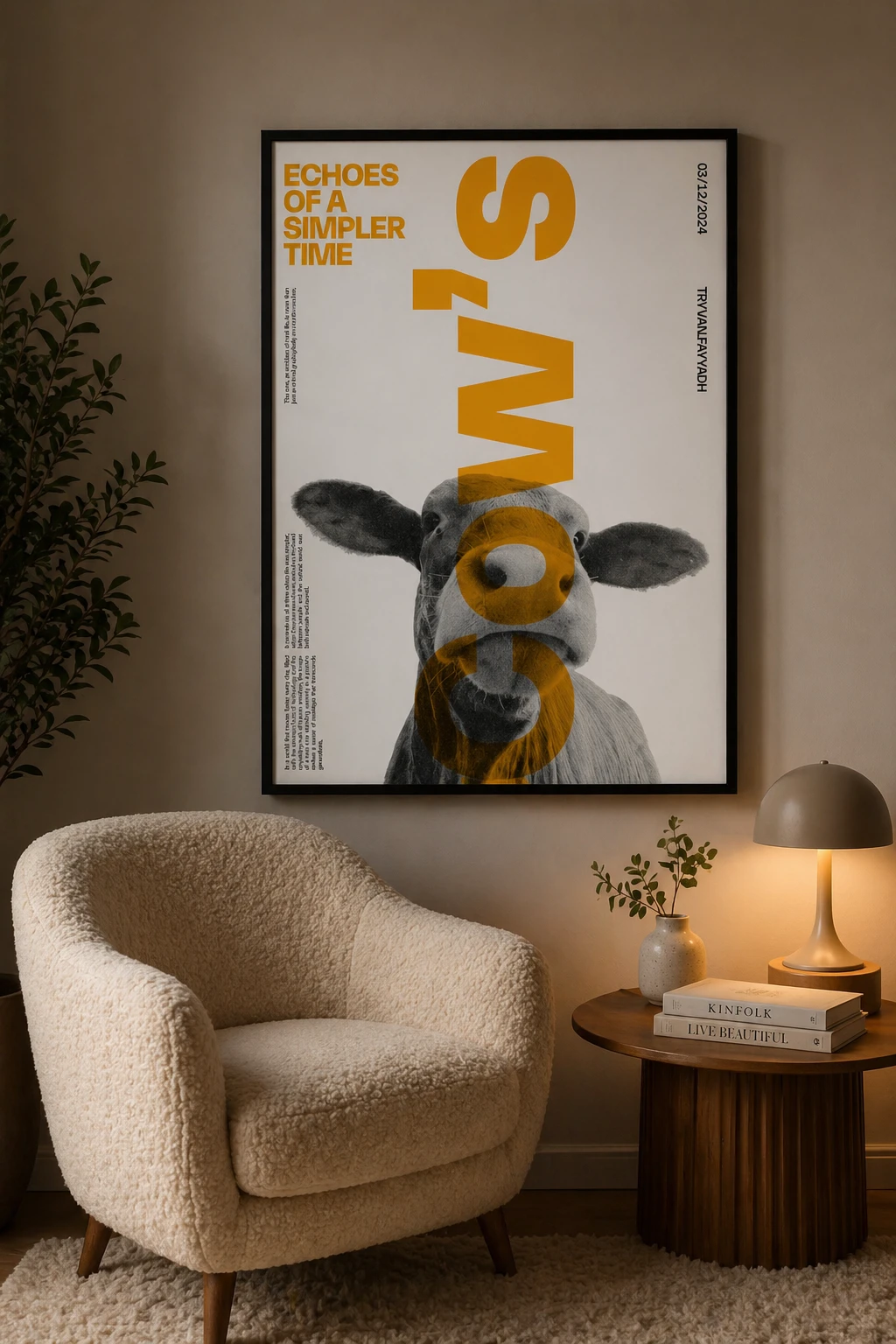 Minimal Tipografi Duvar Tablosu 2. Fotoğraf