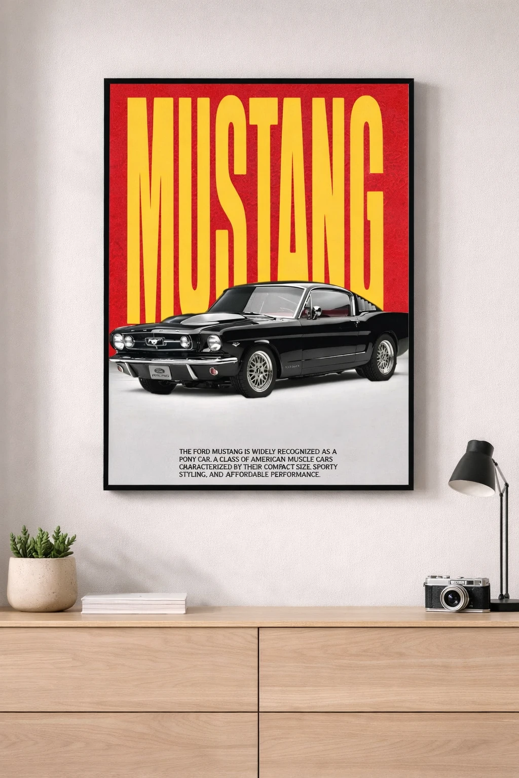 Mustang Araba Poster Duvar Tablosu