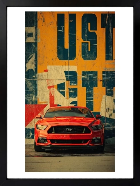 Mustang Portre Duvar Tablosu 1. Fotoğraf