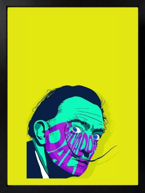 Neon Yüz Duvar Tablosu 1. Fotoğraf
