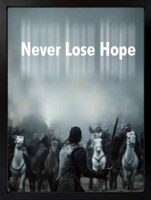 Never Lose Hope Duvar Tablosu 1. Fotoğraf