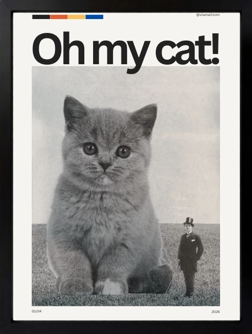 Oh My Cat Duvar Tablosu 1. Fotoğraf