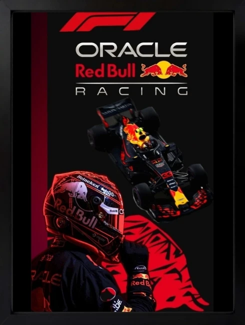 Oracle Red Bull Racing Max Verstappen Duvar Tablosu 1. Fotoğraf