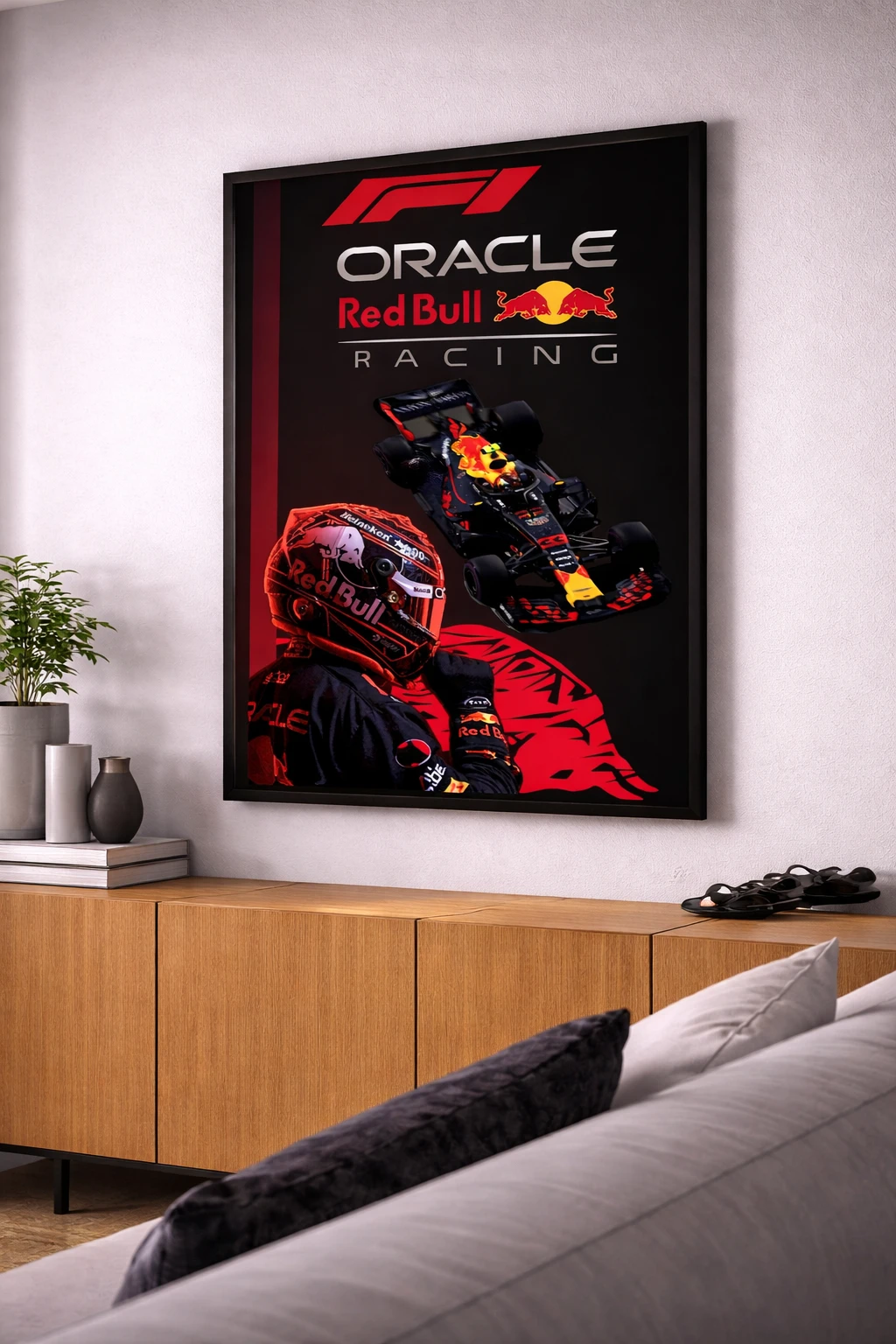 Oracle Red Bull Racing Max Verstappen Duvar Tablosu 2. Fotoğraf