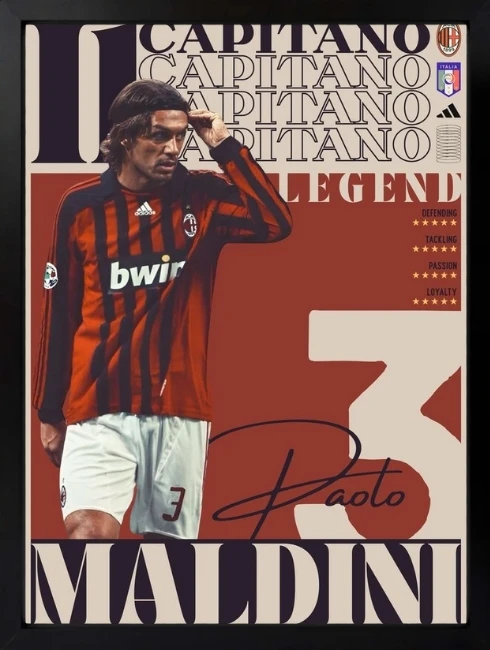 Paolo Maldini 3 Duvar Tablosu 1. Fotoğraf