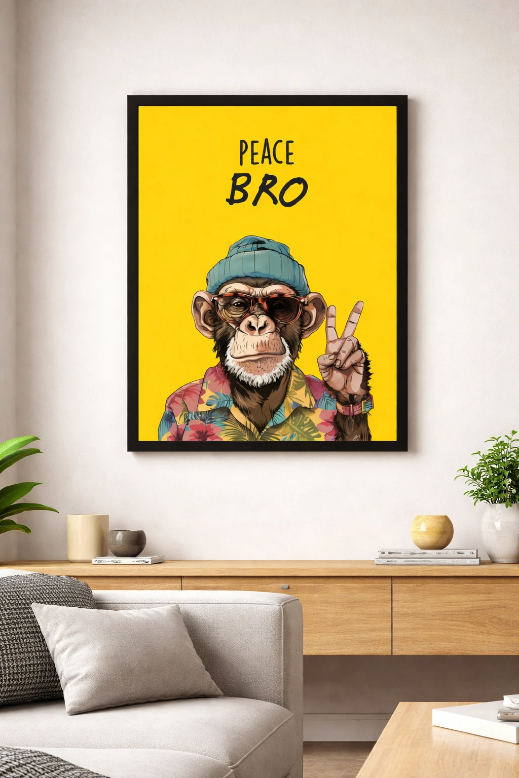 Peace Bro Mixart Duvar Tablosu 2. Fotoğraf