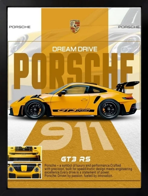 Porsche 911 GT3 RS Duvar Tablosu 1. Fotoğraf