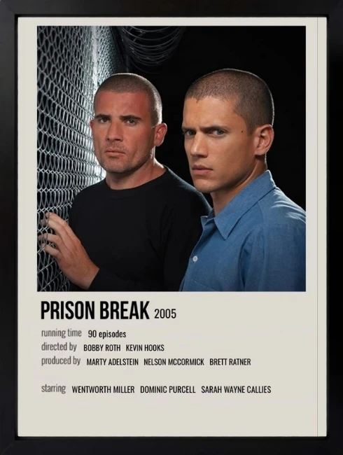 Prison Break Poster Duvar Tablosu 1. Fotoğraf