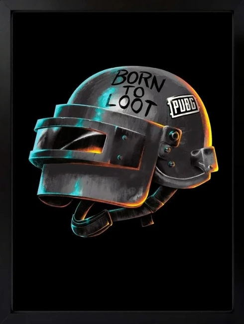 PUBG Helmet Duvar Tablosu 1. Fotoğraf
