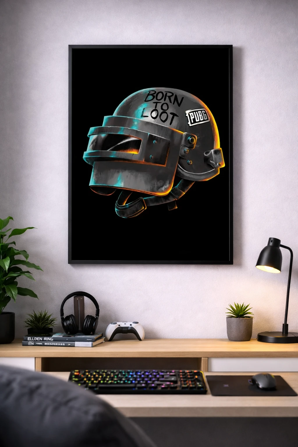 PUBG Helmet Duvar Tablosu 2. Fotoğraf