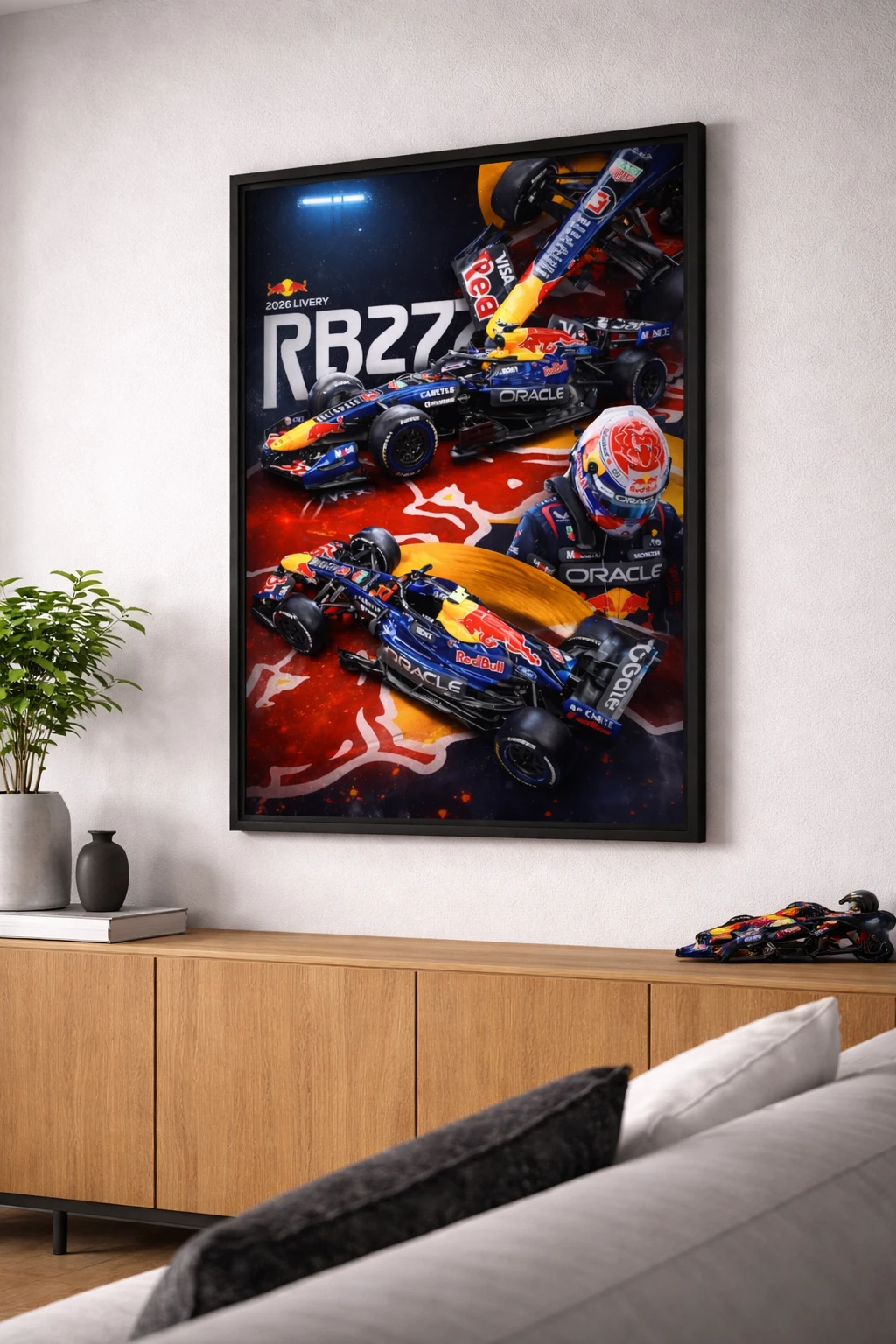 Red Bull Racing F1 Aracı Duvar Tablosu 2. Fotoğraf