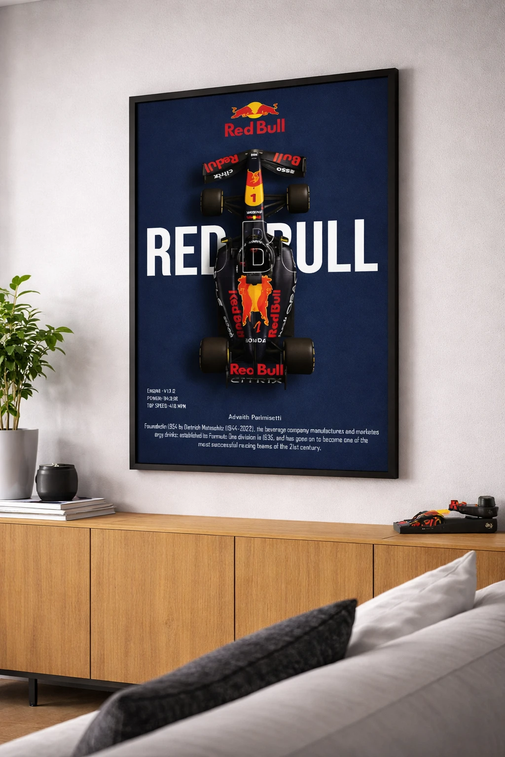 Red Bull Racing Formula 1 Poster Duvar Tablosu 2. Fotoğraf