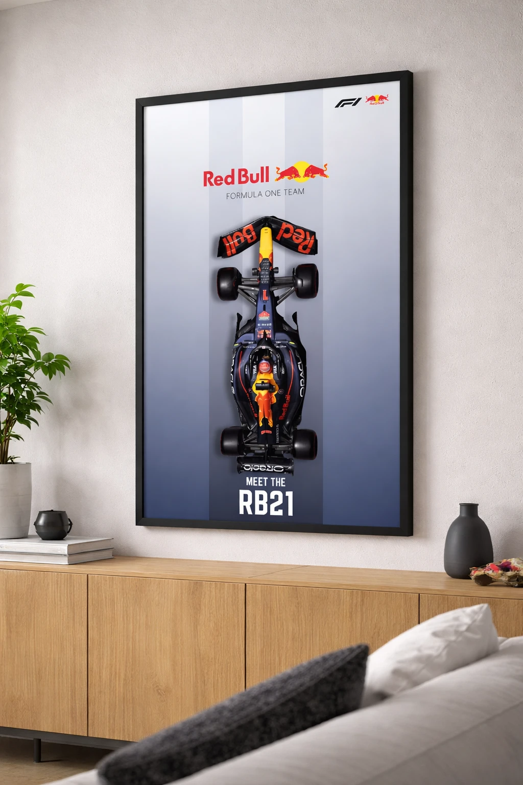 Red Bull Racing RB21 Formula 1 Duvar Tablosu 2. Fotoğraf