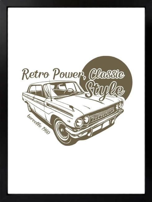 Retro Power Duvar Tablosu 1. Fotoğraf