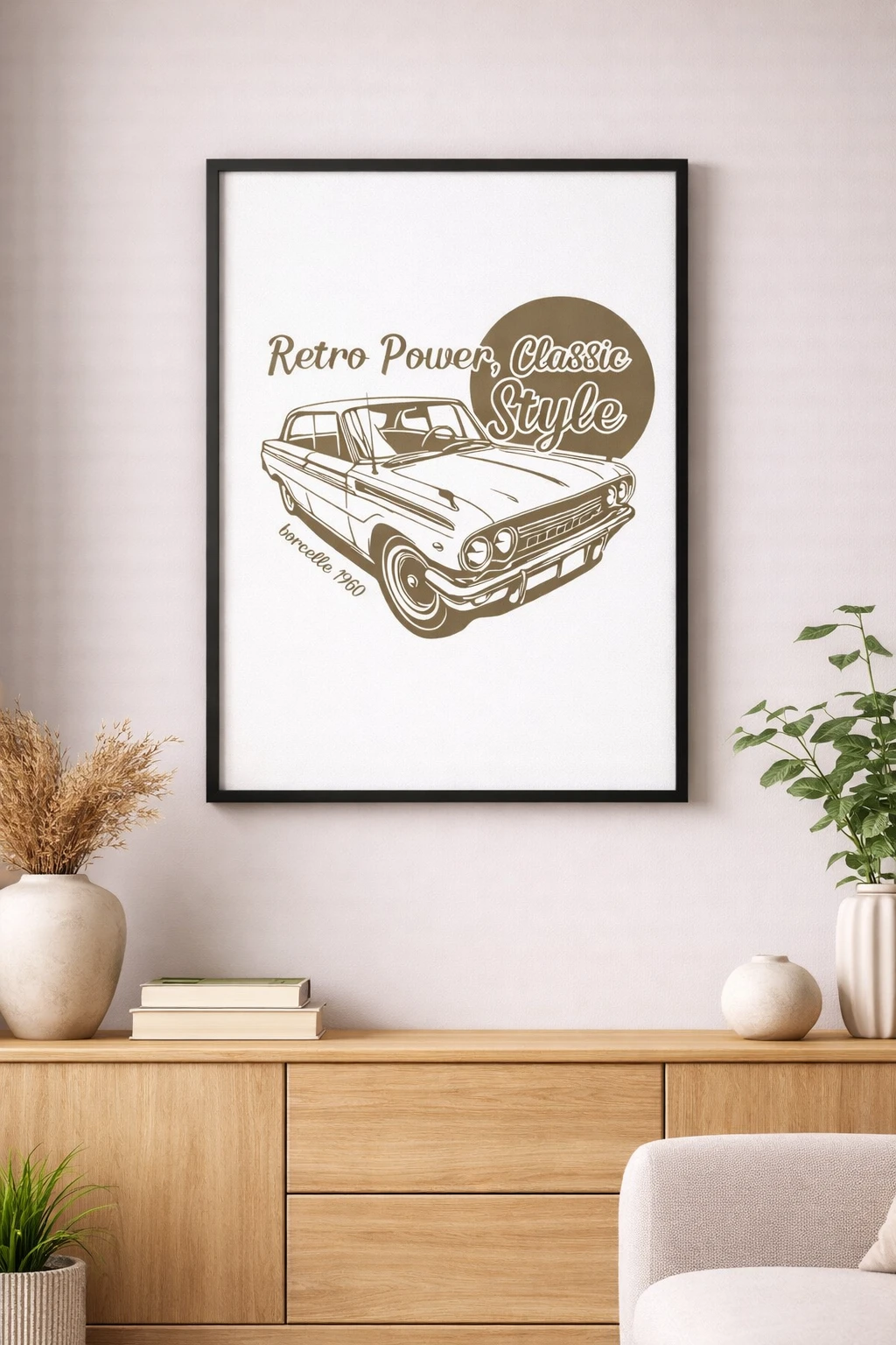 Retro Power Duvar Tablosu