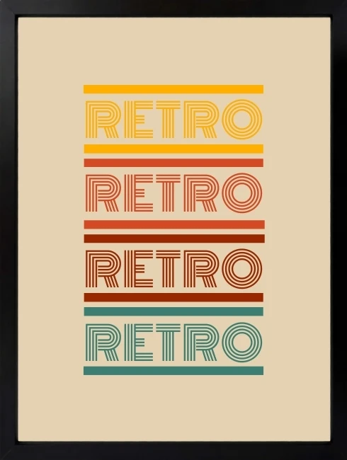 Retro Renkli Duvar Tablosu 1. Fotoğraf