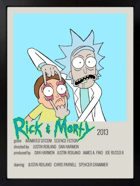Rick and Morty Poster Duvar Tablosu 1. Fotoğraf