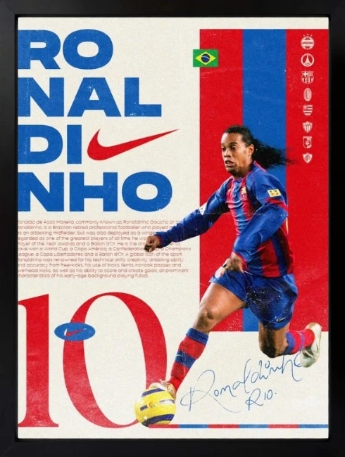 Ronaldinho 10 Duvar Tablosu 1. Fotoğraf