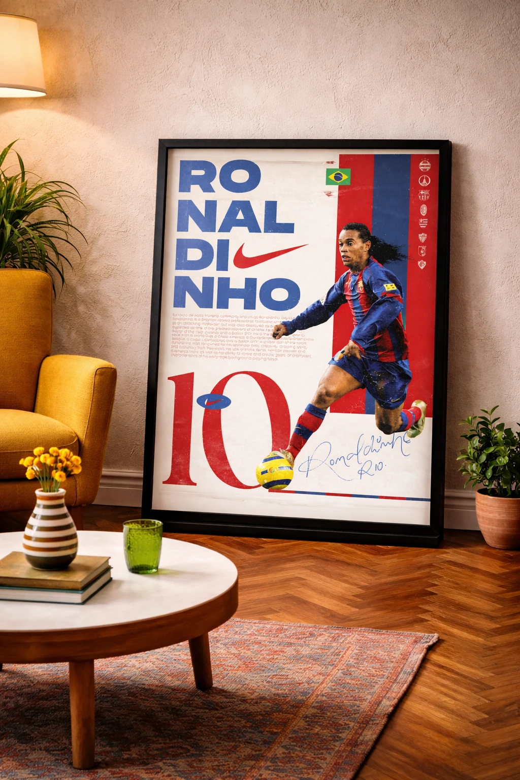 Ronaldinho 10 Duvar Tablosu 2. Fotoğraf