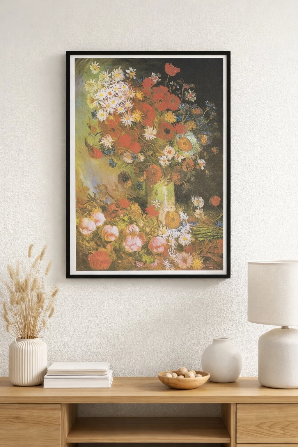Still Life with Roses and Anemones Duvar Tablosu 2. Fotoğraf