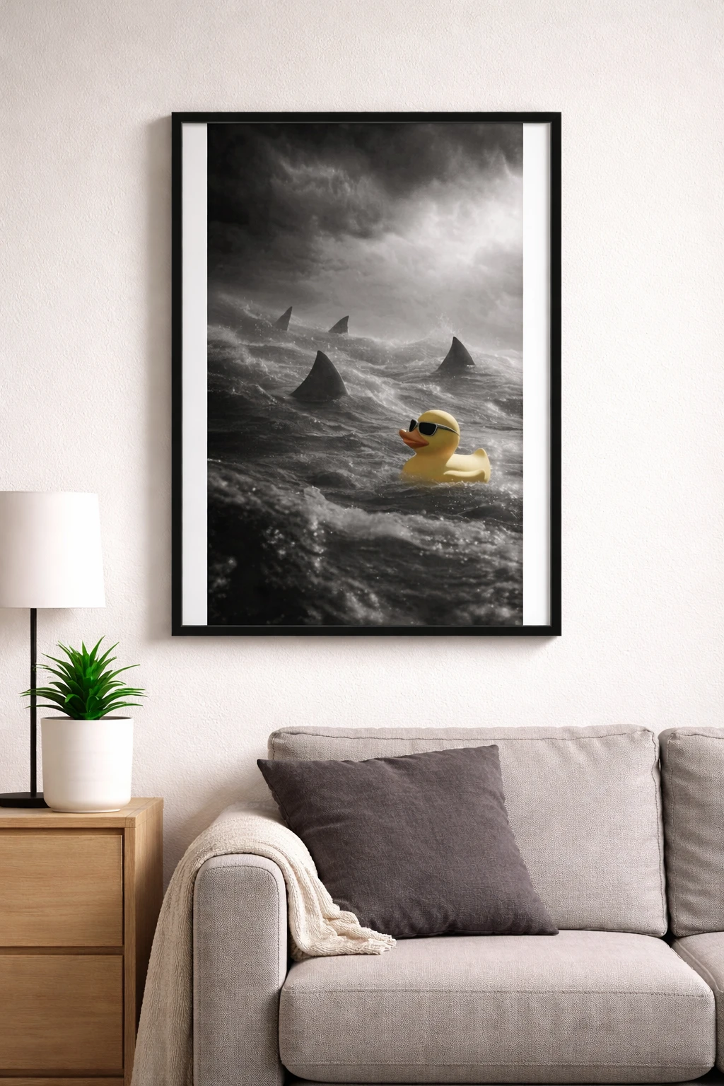 Sarı Ördek Fırtına Mixart Duvar Tablosu 2. Fotoğraf