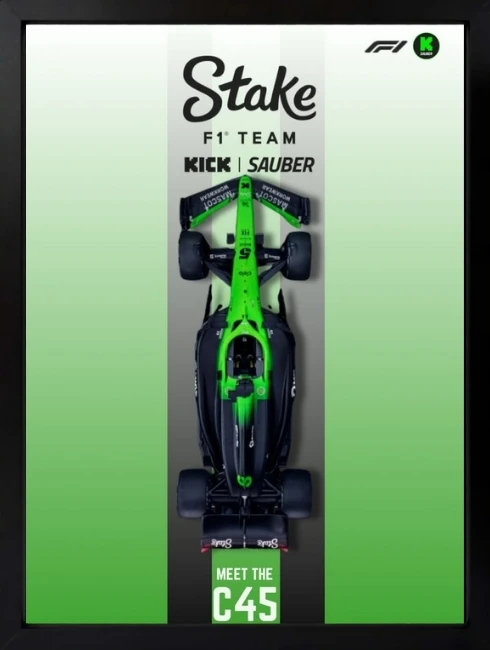 Stake F1 Team Kick Sauber C45 Duvar Tablosu 1. Fotoğraf