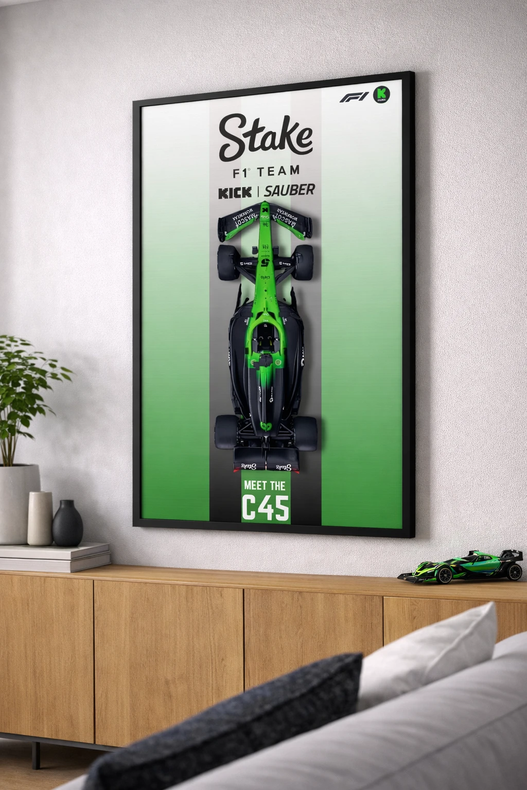 Stake F1 Team Kick Sauber C45 Duvar Tablosu 2. Fotoğraf