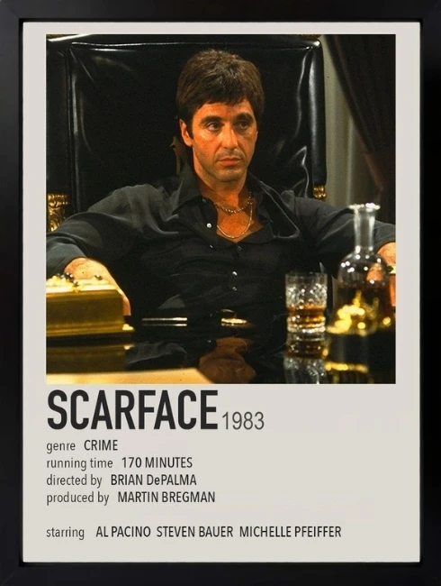Scarface Tony Montana Duvar Tablosu 1. Fotoğraf