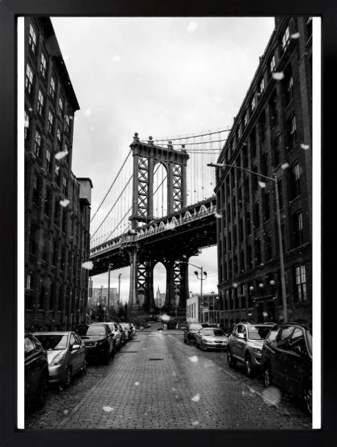 Siyah Beyaz Köprü Duvar Tablosu 1. Fotoğraf