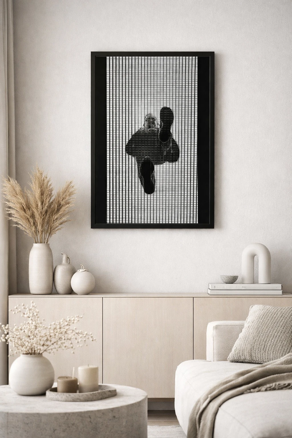 Siyah Beyaz Perspektif Duvar Tablosu 2. Fotoğraf