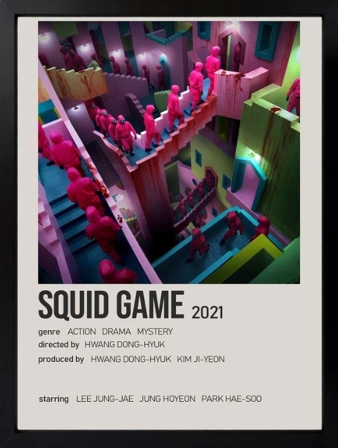 Squid Game Poster Duvar Tablosu 1. Fotoğraf